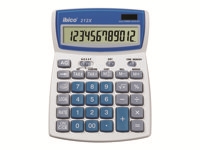 Rexel IB410086 Rexel Ibico 212X - Calculadora de sobremesa - 12 dígitos - blanco, azul