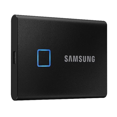 Samsung MU-PC1T0K/WW Samsung T7 Touch. SDD, capacidad: 1000 GB. Conector USB: USB Tipo C, Versión USB: 3.2 Gen 2 (3.1 Gen 2). Velocidad de lectura: 1050 MB/s, Velocidad de escritura: 1000 MB/s. Protección mediante contraseña, Color del producto: Negro