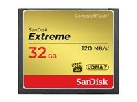 Sandisk SDCFXSB-032G-G46 Sandisk 32GB Extreme. Capacidad: 32 GB, Tipo de tarjeta flash: CompactFlash, Velocidad de lectura: 120 MB/s, Velocidad de escritura: 85 MB/s. Color del producto: Negro, Oro, Rojo