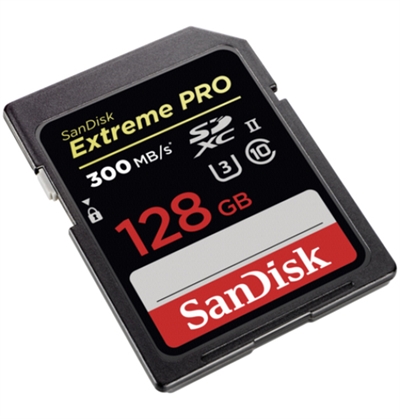 Sandisk SDSDXPK-128G-GN4IN Extreme Pro Sdxc 128Gb - 300/Mb/S U - Tipología: Secure Digital Xc; Capacidad: 128 Gb; Velocidad De Lectura Max: 300 Mb/S; Velocidad De Escritura Max: 260 Mb/S; Clase: 10