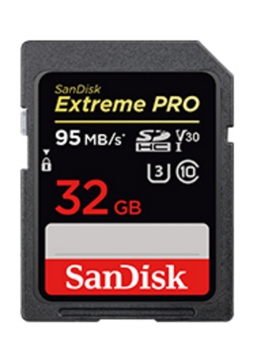 Sandisk SDSDXXG-032G-GN4IN SanDisk Extreme Pro - Tarjeta de memoria flash - 32 GB - Video Class V30 / UHS Class 3 / Class10 - 633x - SDHC UHS-I