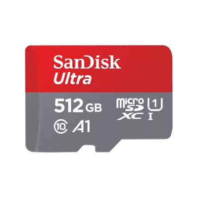 Sandisk SDSQUAC-512G-GN6MA SanDisk Ultra - Tarjeta de memoria flash (adaptador microSDXC a SD Incluido) - 512 GB - A1 / UHS Class 1 / Class10 - microSDXC UHS-I