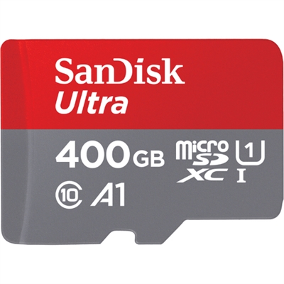 Sandisk SDSQUAR-400G-GN6MA SanDisk Ultra - Tarjeta de memoria flash (adaptador microSDXC a SD Incluido) - 400 GB - A1 / UHS Class 1 / Class10 - microSDXC UHS-I