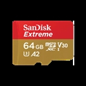 Sandisk SDSQXAH-064G-GN6MA - SanDisk Extreme. Capacidad: 64 GB, Tipo de tarjeta flash: MicroSDXC, Clase de memoria flas