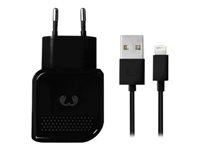 Sitecom 2WC300BL Fresh ''n Rebel - Adaptador de corriente - 12 vatios - 2.4 A (USB) - negro - para Apple iPhone/iPod (Lightning)