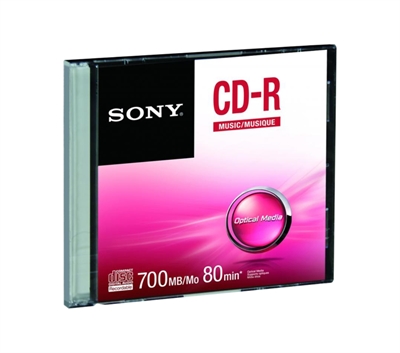 Sony CRM80SS Cdr 80Min Audio Slim Case Sony - Tipología: Cd-R; Capacidad: 0,00 Gb; Paquete: Caja Slim; Número Unidades: 1
