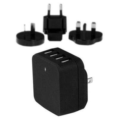 Startech USB4PACBK Cargador De Pared 4Xusb Negro - Color Principal: Negro; Número De Puertos Usb: 4; Tipo De Conector 1: Usb-A; Output Conector 1: 0,9 A; Output Total: 6,8 A