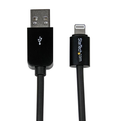 Startech USBLT2MB Cable 2M Lightning A Usb Negro - Tipo Conector Externo: Usb 2.0 Tipo A; Formato Conector Externo: Macho; Tipo Conector Interno: Lightning; Formato Conector Interno: Macho; Nº De Unidades Por Paquete: 1; Color: Negro
