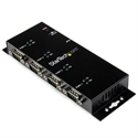 Startech ICUSB2324I - StarTech.com Concentrador Adaptador USB a Serie RS232 DB9 4 Puertos ? Riel DIN Industrial 