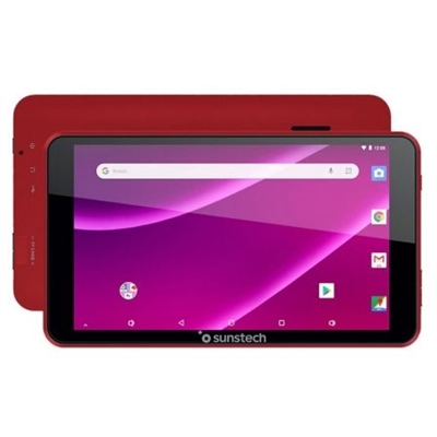 Sunstech TAB781RD Sunstech - Tableta - Android 8.1 (Oreo) - 8 GB - 7 IPS (1024 x 600) - Host USB - ranura miniSD - rojo