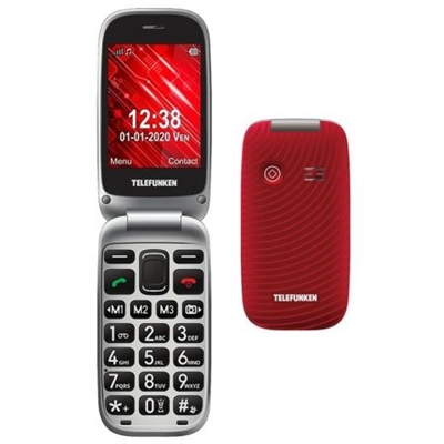 Telefunken TF-GSM-560-CAR-RD Telefunken S560 - Teléfono básico - RAM 64 MB / Memoria interna 128 MB - pantalla LCD - 320 x 240 píxeles - rear camera 3 MP - rojo