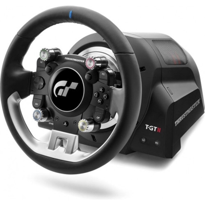 Thrustmaster 4160846 El volante de carreras T-GT II es una fuente inagotable de tecnologías extremadamente innovadoras, resultado de un estudio en profundidad de todas las sensaciones imprescindibles necesarias para una experiencia de carreras de coches ultrarrealista.Refinado y perfeccionado gracias a más de 23.000 horas de intenso trabajo de investigación y desarrollo, el T-GT II ha sido diseñado para llevar el asombroso rendimiento Force Feedback de su predecesor (el T-GT) a nuevas cotas aún mayores. Con el T-GT II, los gamers de PlayStation 5, PlayStation 4 y PC pueden disfrutar de nuevos niveles de precisión y durabilidad. Con licencia oficial para PlayStation 5 y Gran Turismo, el volante de carreras T-GT II ofrece ventajas clave y sensaciones realistas en GT Sport gracias a tecnologías innovadoras que incluyen T-LIN, T-DCC, y especialmente T-DFB (percepción 3D de efectos Force Feedback).