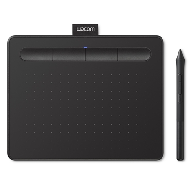 Wacom CTL-4100K-S Wacom Intuos Tableta de lápiz creativa Small - Digitalizador - 15.2 x 9.5 cm - electromagnético - 4 botones - cableado - USB - negro