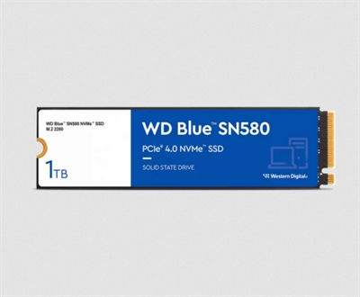 Western-Digital WDS100T3B0E Haz volar tu imaginaciónHaz volar tu imaginación con el WD Blue™ SN580 NVMe SSD, que cuenta con tecnología PCIe® Gen 4.0 y está pensado para creadores y profesionales. Aumenta la productividad o diseña materiales creativos fácilmente cambiando a un SSD PCIe Gen 4.0, con velocidades de lectura de hasta 4150 MB/s2 (en los modelos de 1 y 2 TB1). Con hasta 2 TB de almacenamiento en un formato M.2 2280 compacto, puedes guardar aplicaciones, datos y contenido multimedia como fotos, vídeos en 4K y música en el mismo disco. Crea contenido sin interrupciones sobre el terreno o durante tus desplazamientos, con un dispositivo de almacenamiento que consume poca energía y prolonga la duración de la batería de tu portátil.Trabaja cómodamente con archivos grandesInicia aplicaciones y carga, edita y publica contenido con la tecnología PCIe Gen 4.0, que permite alcanzar velocidades de hasta 4150 MB/s (en los modelos de 1 y 2 TB). También podrás copiar archivos rápidamente gracias a la tecnología nCache™ 4.0.Diseñado para creadores de contenido y profesionalesEl WD Blue SN580 NVMe SSD potencia los flujos de trabajo creativo, ya que aporta una rápida capacidad de respuesta de las aplicaciones en los proyectos. Está diseñado para consumir poca energía, lo que ayuda a prolongar la duración de la batería para que puedas seguir trabajando o creando contenido sobre el terreno.Alto rendimiento con mínimas esperasEl alto rendimiento de PCIe Gen 4.0 alcanza velocidades de transferencia de hasta 4150 MB/s (en los modelos de 1 y 2 TB), para poder cargar materiales digitales de gran tamaño o publicar proyectos en poco tiempo.