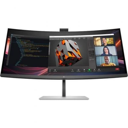 Monitor Profesional Ultrapanorámico Curvo Hp Pro Serie 7 34"/ Wqhd/ Webcam/ Multimedia/ Regulable En Altura/ Plata