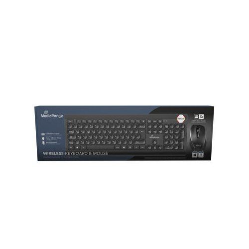 TECLADO + RATON WIRELESS MEDIARANGE MROS104 ES BLACK / 1200