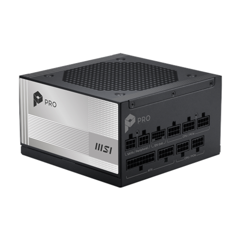 Fuente Alimentacion Msi Pro A1000pl Pcie5,Psu,1000W,80 Plus Platinum,Modular,120Mm,Active Pfc,1Xpci-E 5 (16Pin),3Xpci-E (6+2 Pin),6Xsata (15 Pin)