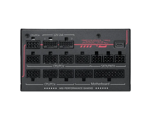 Msi Mpg Ai1300ts Pcie5 Unidad De Fuente De Alimentación 1300 W 24-Pin Atx Atx Negro