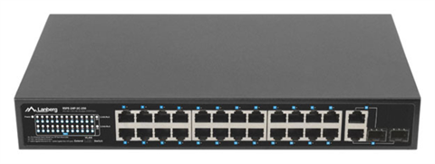 Lanberg Rsfe-24P-2C-250 Switch No Administrado Gigabit Ethernet (10/100/1000) Energía Sobre Ethernet (Poe) 1U Negro