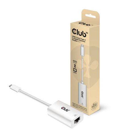 ADAPTADOR CLUB 3D USB-C/M A RJ45 GIGABIT ETHERNET H BLANCO