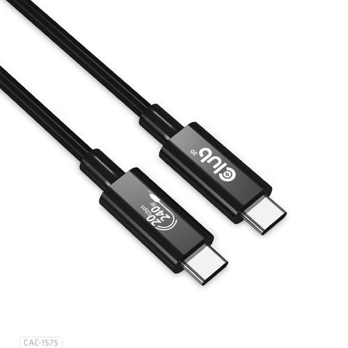 CABLE USB4 CLUB 3D CERTIFICADO TYPE-C 4K60HZ DATA 20GBPS PD 240W(48V/5A) EPR M/M 2M