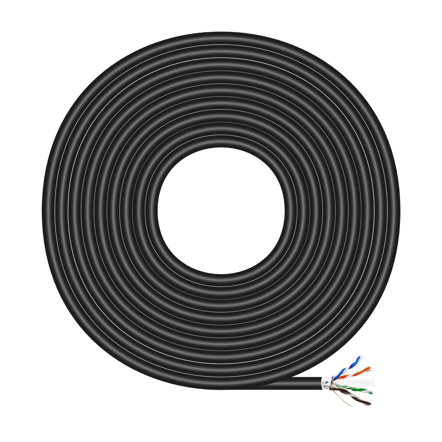 Bobina De Cable Rj45 Para Exteriores Ftp Awg24 Aisens A135-0673 Cat.6/ 100M/ Impermeable/ Negro