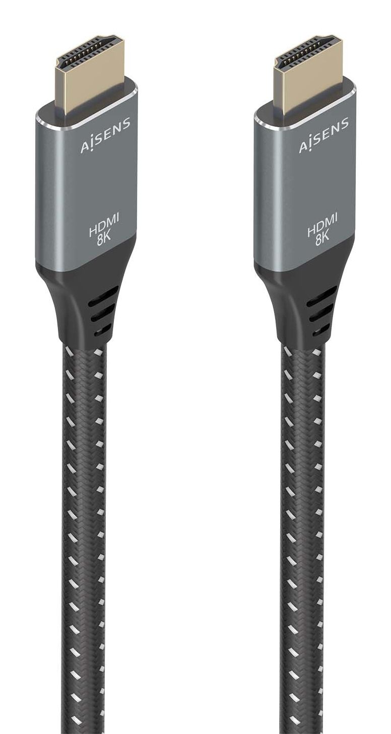 Cable HDMI 2.1 8K Aisens A150-0876/ HDMI Macho - HDMI Macho/ 5M/ Gris Y Negro