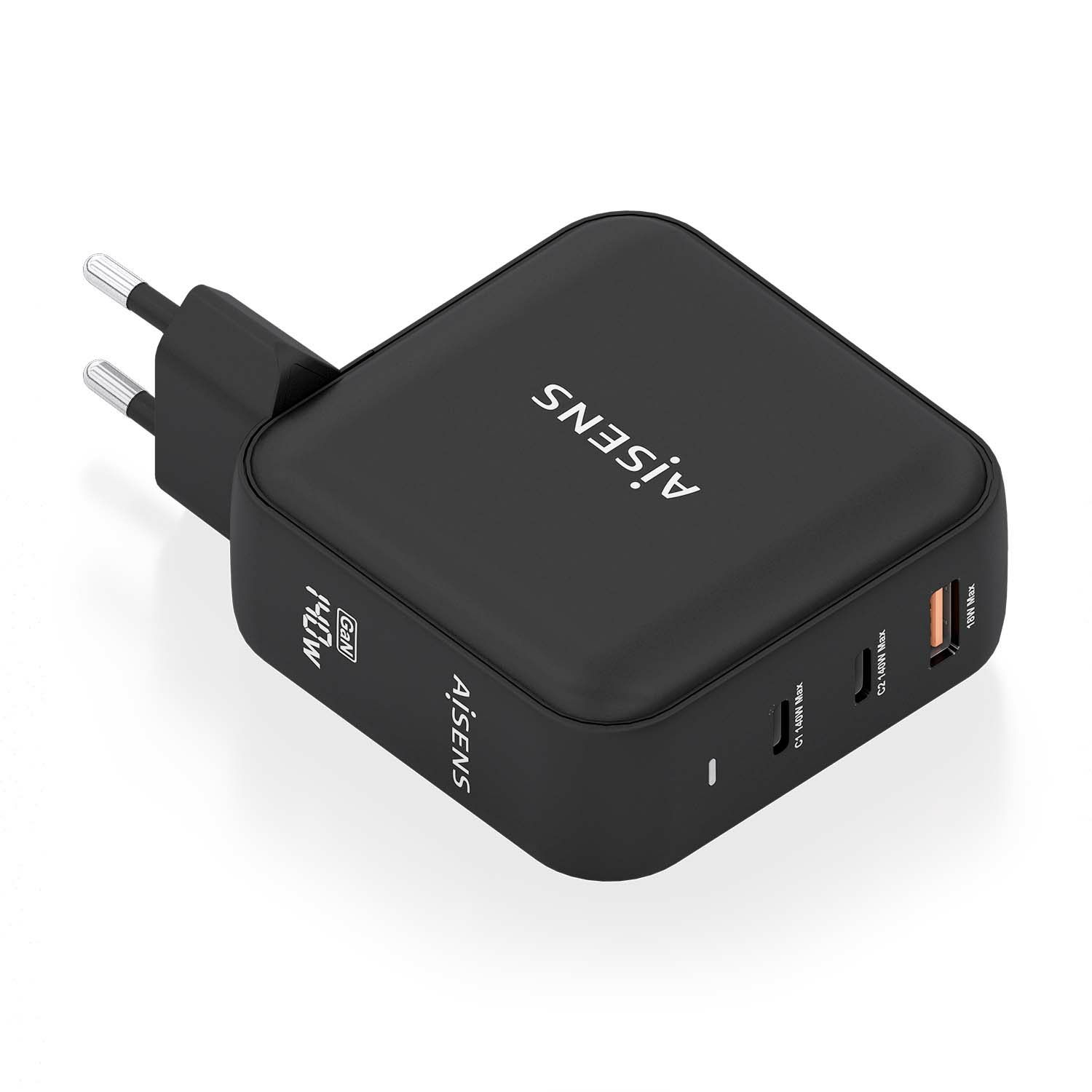 Cargador De Pared Gan Aisens Asch-140W3p031-Bk/ 2Xusb Tipo-C/ 1Xusb/ 140W