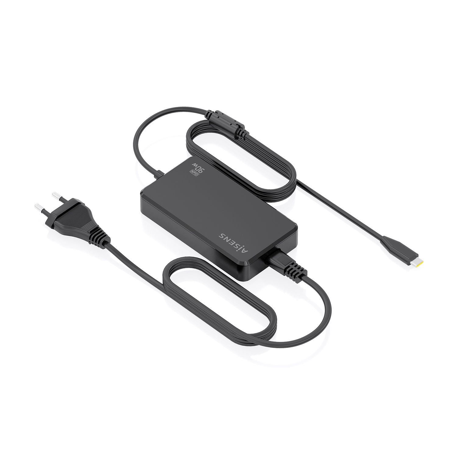 Cargador De Portátil Gan Aisens Asch-1Pd90d069-Bk/ 1Xusb Tipo-C/ 90 W/ Automático/ Voltaje 5-20V