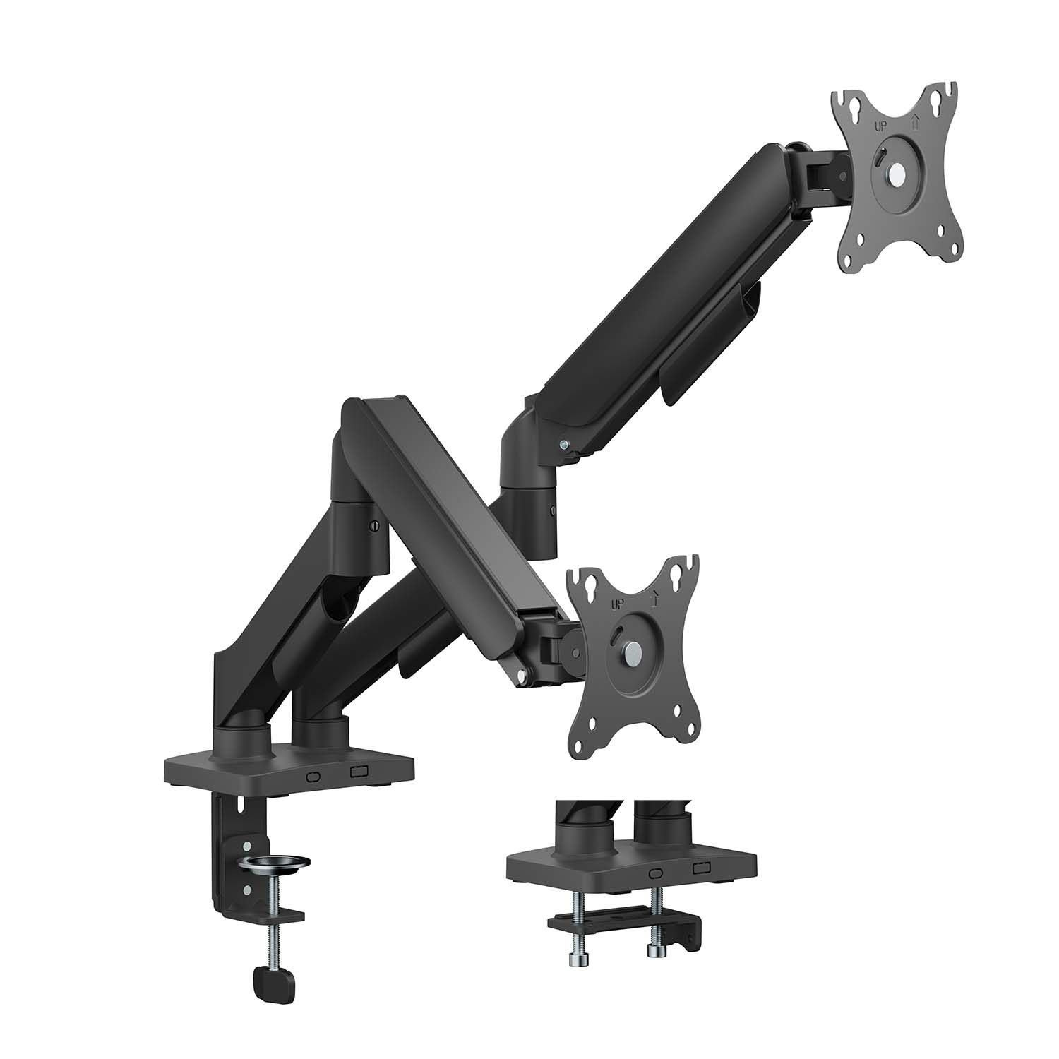Soporte De Mesa Con Contrapeso Para 2 Monitores Aisens Dt32tsr-357/ Giratorio/ Inclinable/ Hasta 9Kg