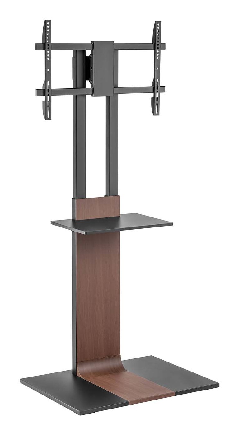 Soporte De Suelo Inclinable/ Giratorio Con Bandeja Dvd Aisens Ft86tse-401 Para Tv De 37-86"/ Hasta 50Kg