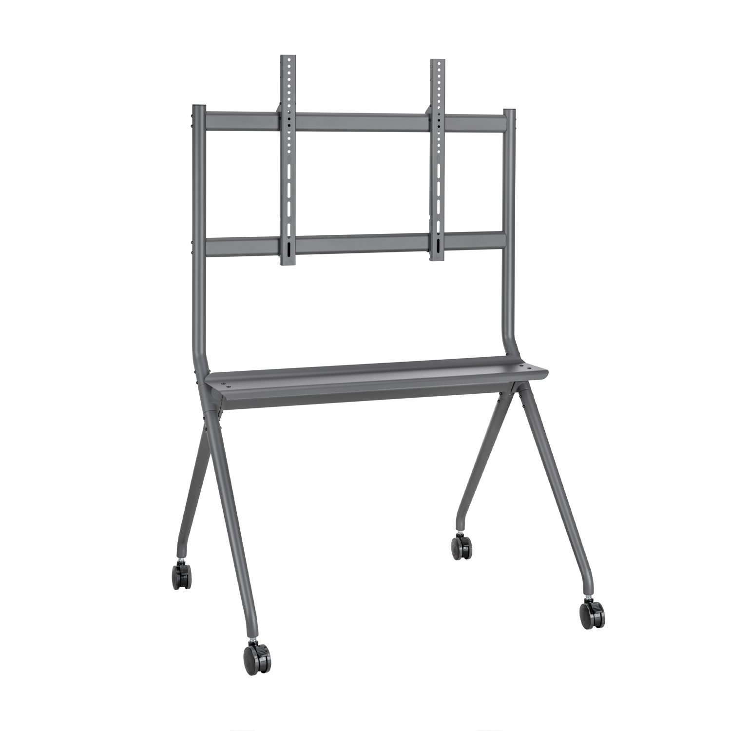 Soporte De Suelo Con Ruedas Aisens Ft86fe-143 Para Tv O Pantalla Interactiva 50"-86"/ Hasta 120Kg