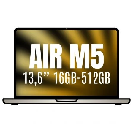 Apple Macbook Air 13,6"/ M5 10-Core CPU/ 16 GB/ 512 GB SSD/ 8-Core GPU/ Blanco Estrella