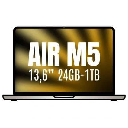 Apple Macbook Air 13,6"/ M5 10-Core CPU/ 24 GB/ 1 TB SSD/ 10-Core GPU/ Blanco Estrella