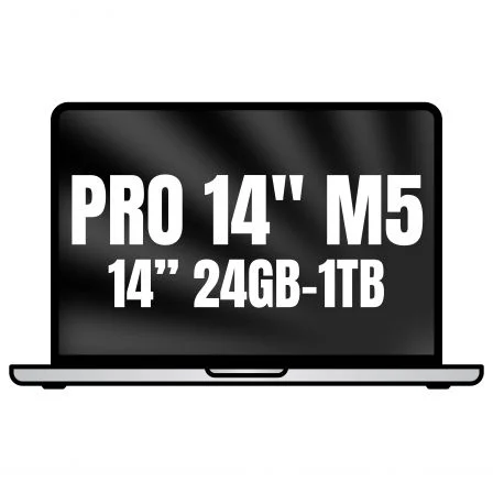 Apple Macbook Pro 14"/ M5 Pro 15-Core CPU/ 24 GB/ 1 TB SSD/ 16-Core GPU/ Plata