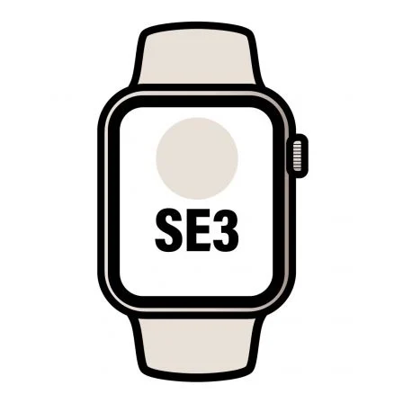Apple Watch Se3/ Gps/ Cellular/ 40Mm/ Caja De Aluminio Blanco Estrella/ Correa Deportiva Blanco Estrella M/L