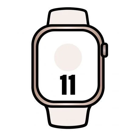Apple Watch Series 11/ Gps/ 42Mm/ Oro Rosa/ Correa Deportiva Rosa Rubor (S/M)