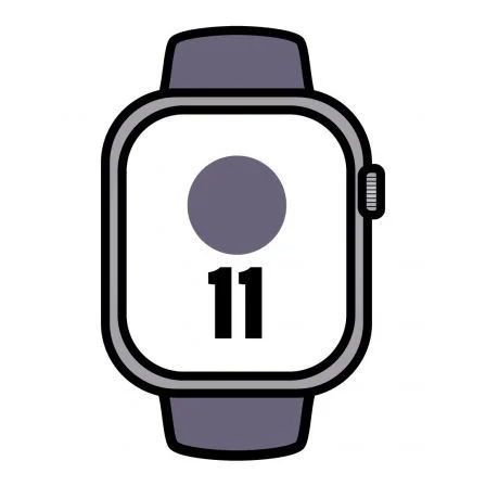 Apple Watch Series 11/ Gps/ 46Mm/ Plata/ Correa Deportiva Niebla Lila (M/L)
