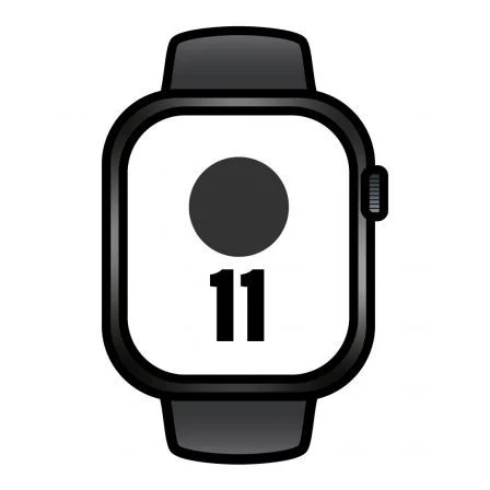 Apple Watch Series 11/ Gps/ Cellular/ 46Mm/ Caja De Aluminio Negra/ Correa Deportiva Negra S/M