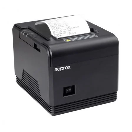 Impresora De Tickets Approx Apppos80am/ Térmica/ Ancho Papel 80Mm/ Usb-Rs232/ Negra