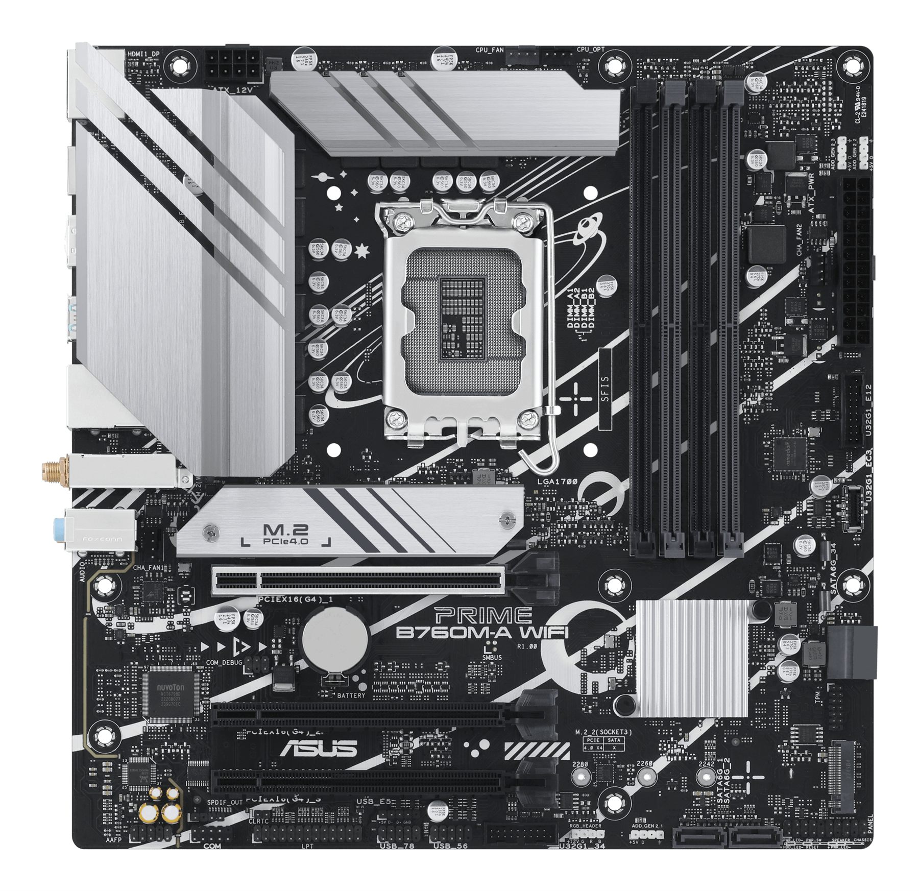 Placa Base Asus Prime B760m-A Wifi Socket 1700/ DDR5/ PCIe 4.0/ Micro Atx