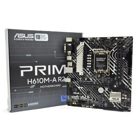 Placa Base Asus Prime H610m-A R2.0/ Socket 1700/ DDR5/ PCIe 4.0/ Micro Atx