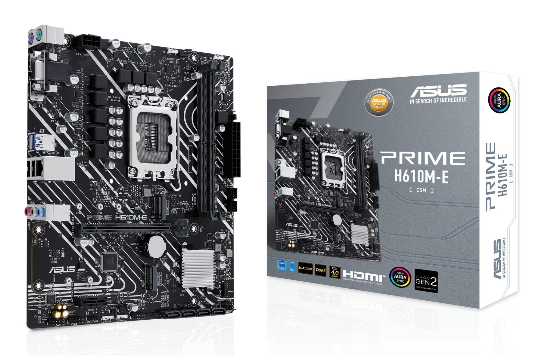 Placa Base Asus Prime H610m-E-Csm/ Socket 1700/ DDR5/ PCIe 4.0/ Micro Atx
