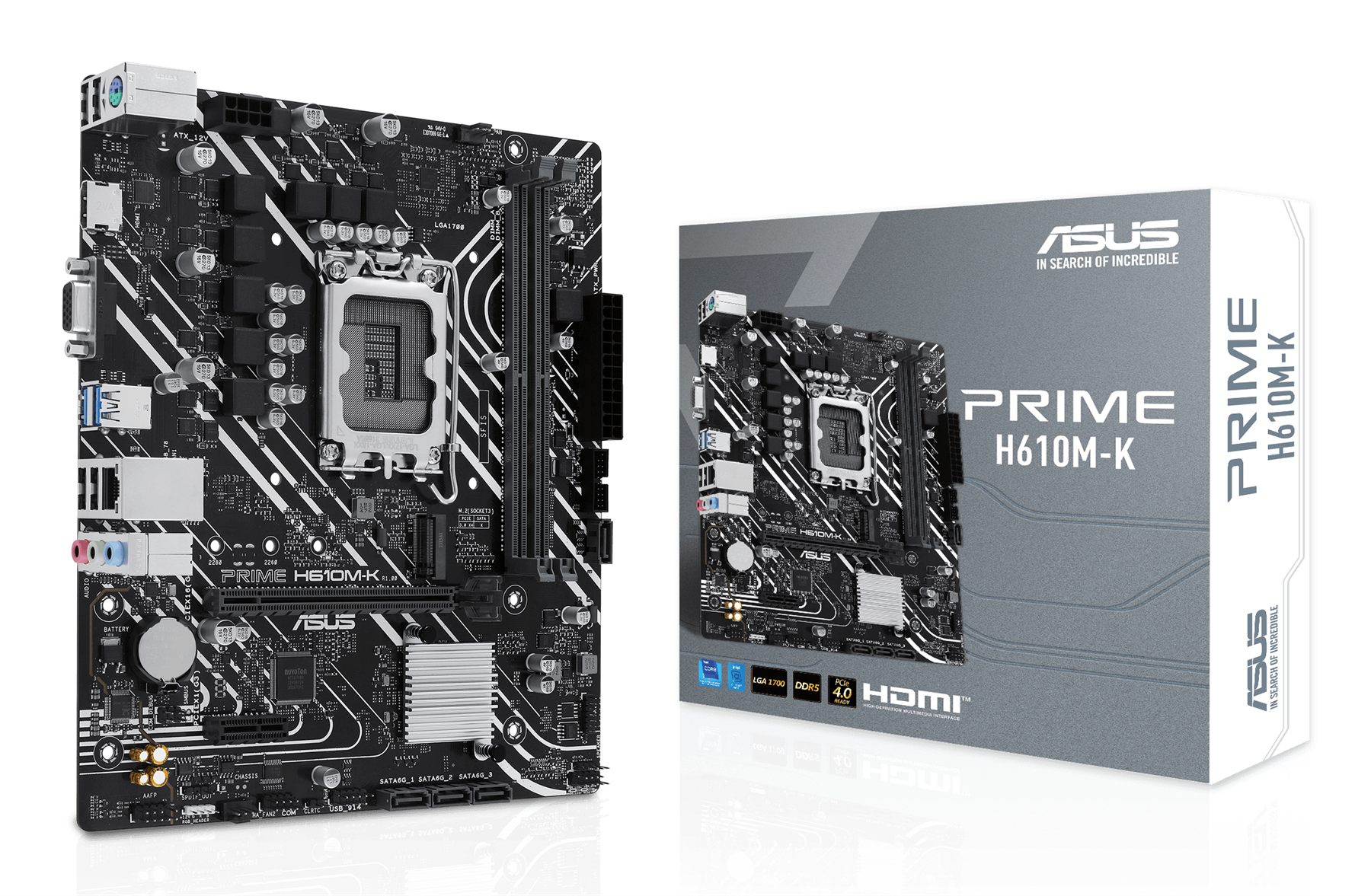 Placa Base Asus Prime H610m-K Socket 1700/ DDR5/ PCIe 4.0/ Micro Atx