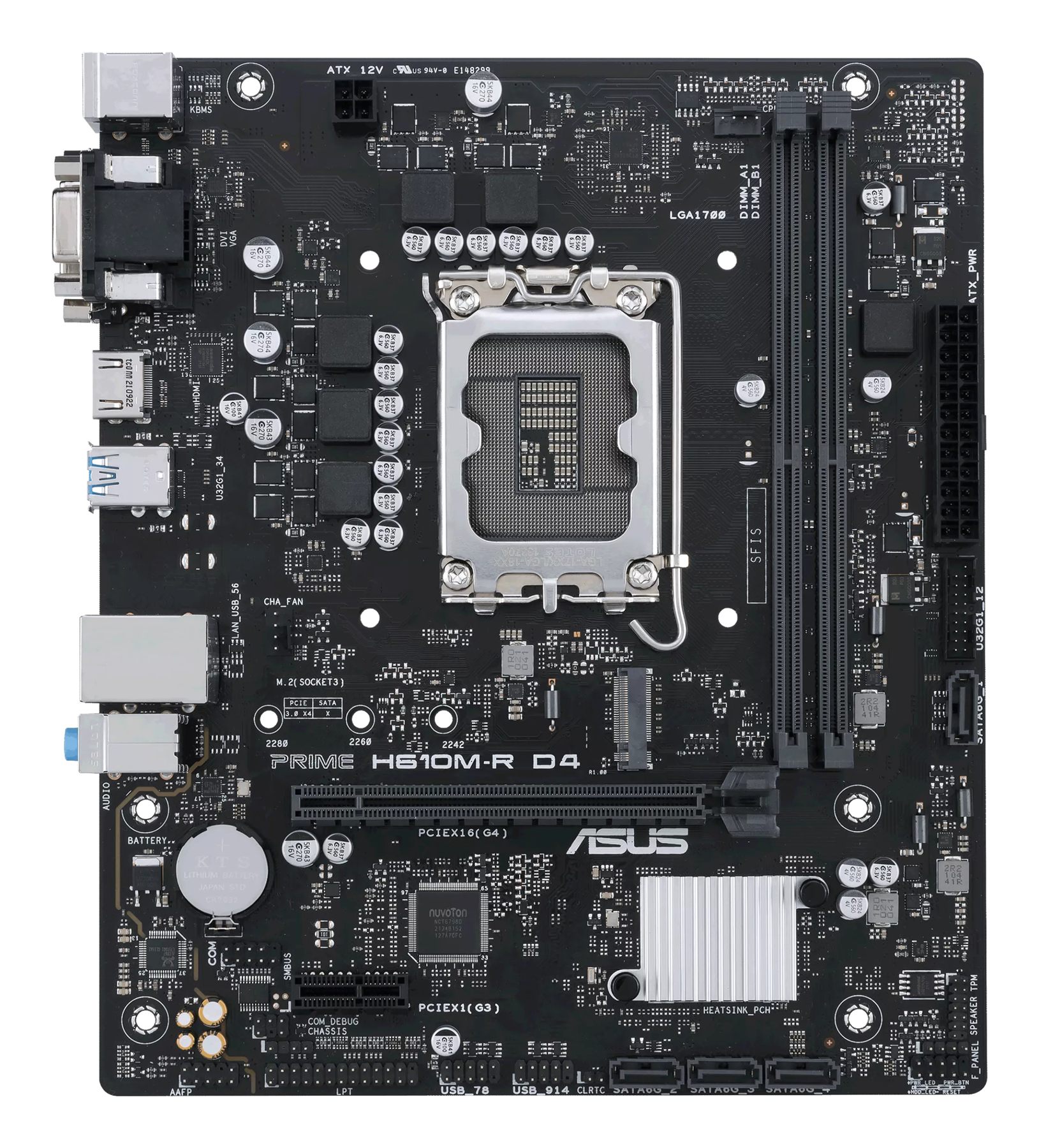 Placa Base Asus Prime H610m-R D4 Socket 1700/ DDR4/ PCIe 4.0/ Micro Atx/ Bulk