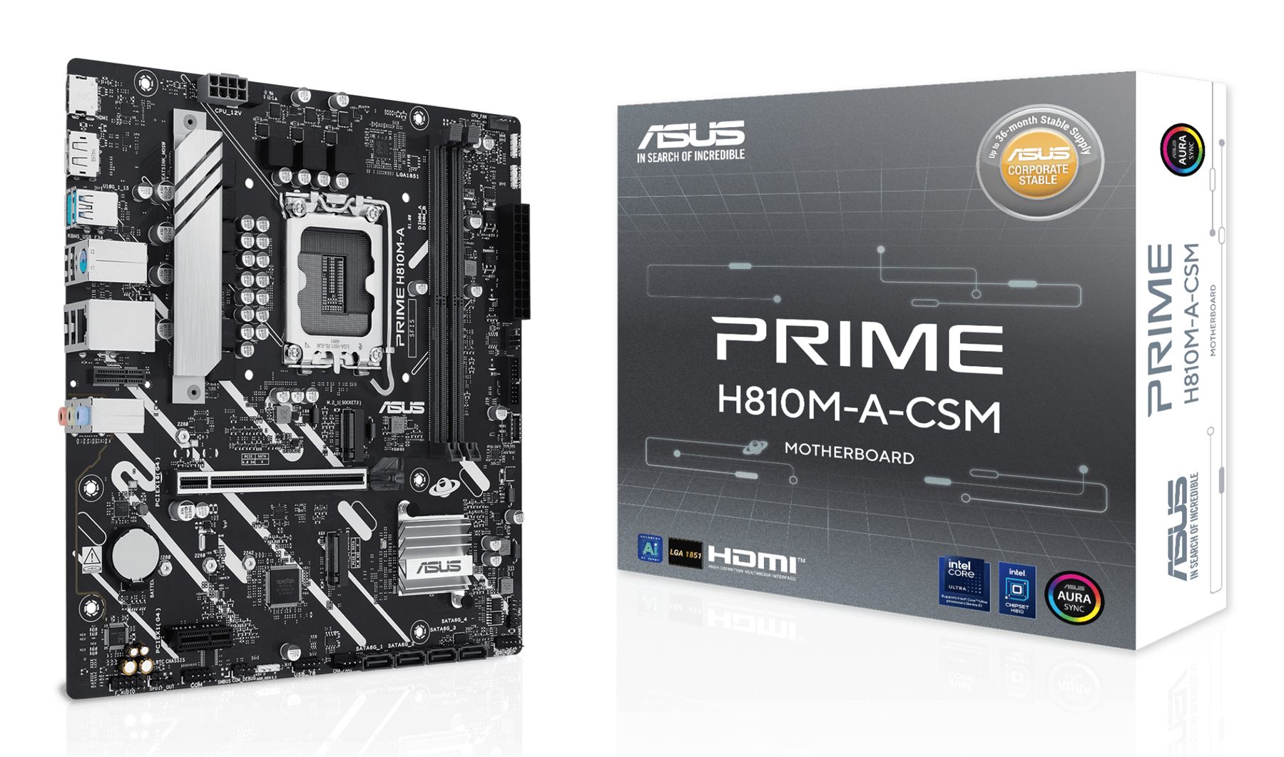 Placa Base Asus Prime H810m-A-Csm Socket 1851/ DDR5/ PCIe 4.0/ Micro Atx