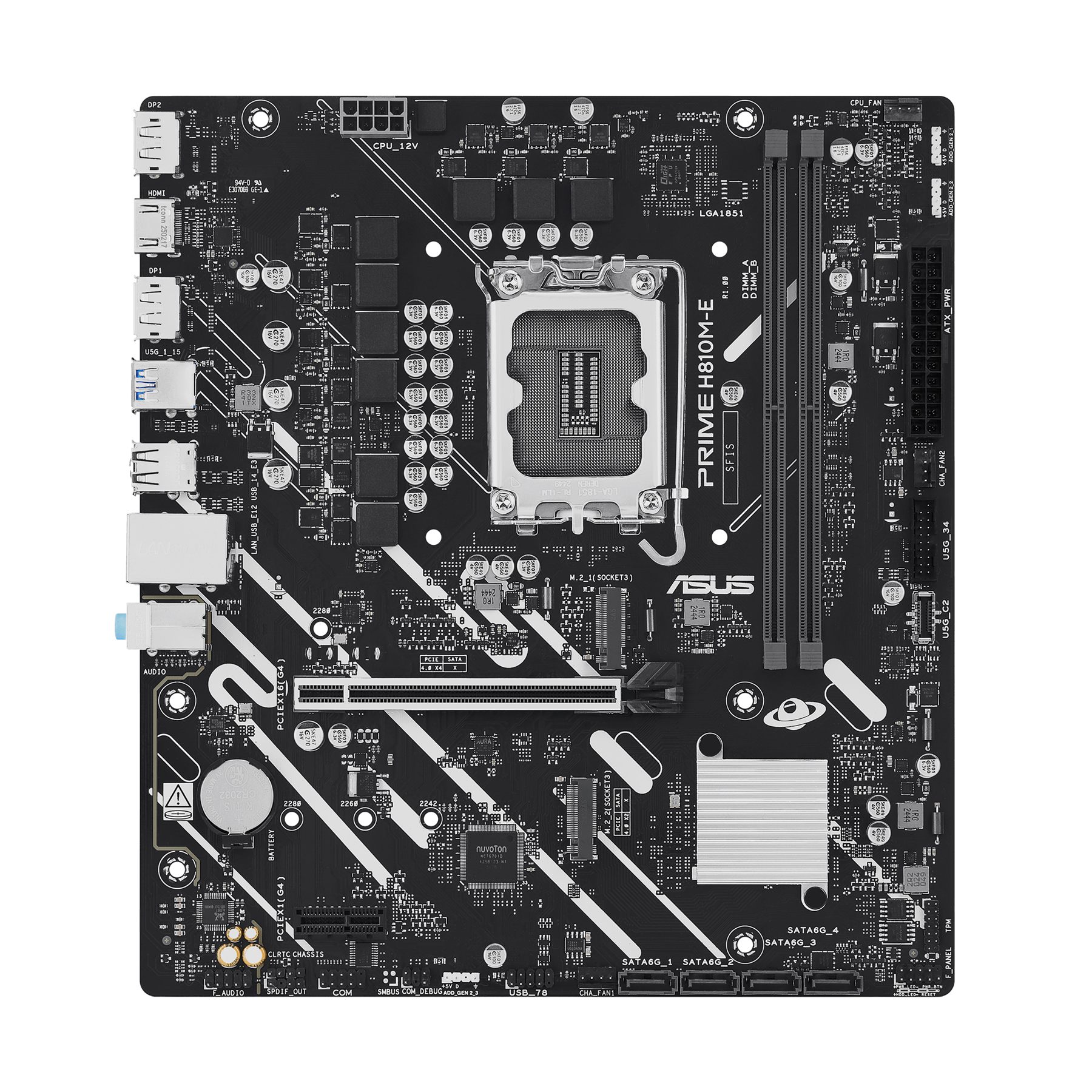 Placa Base Asus Prime H810m-E-Csm/ Socket 1851/ DDR5/ PCIe 4.0/ Micro Atx