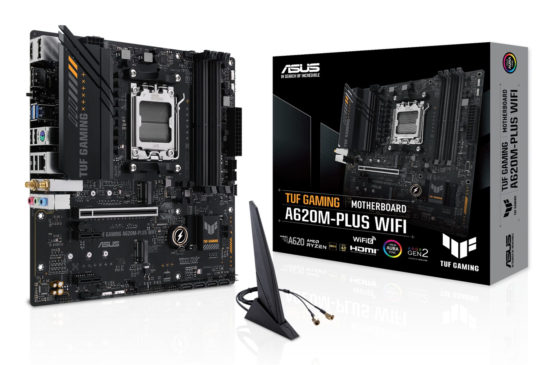 Placa Base Asus Tuf Gaming A620m-Plus Wifi Socket Am5/ DDR5/ PCIe 4.0/ Micro Atx