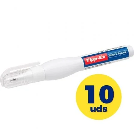 Caja De Correctores De Escritura En Lápiz Bic Tipp-Ex Shake'n Sqeeze/ 8Ml/ 10 Unidades