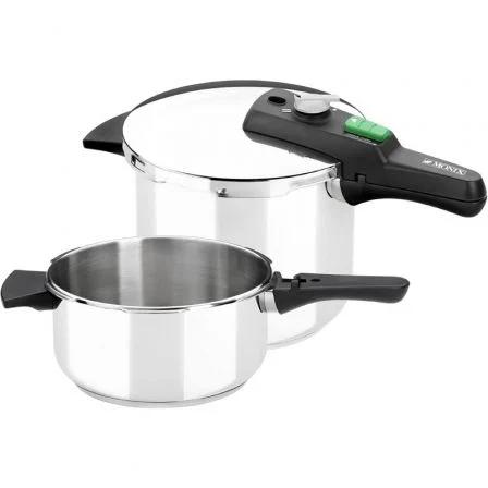 Olla A Presión Rápida Monix Quick M560005/ Ø22cm/ 4+6L/ Acero Inoxidable